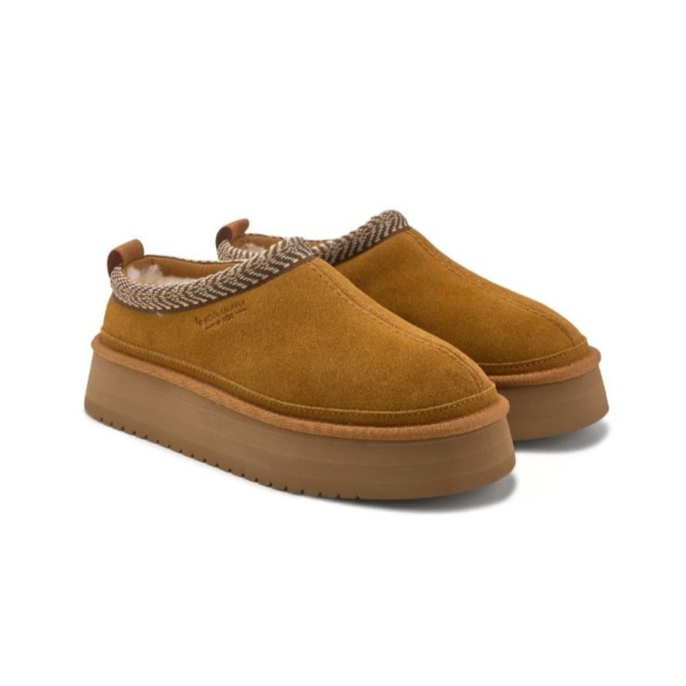 Koolaburra by UGG Women's Size 10 Platform Burree Slipper Chestnut Brown NEW